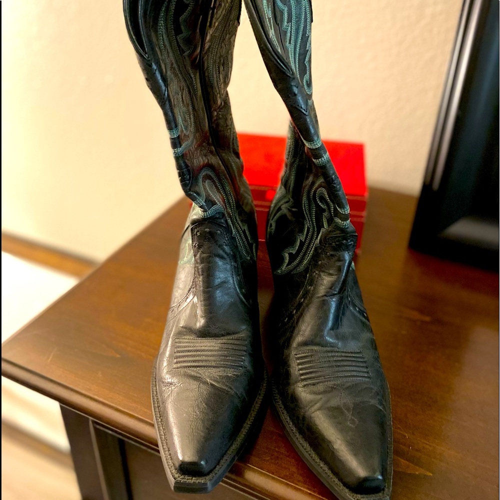 Black/Teal Ariat Cowgirl Boots